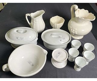 MIXED LOT OF 12 VINTAGE CREAMWARE PIECES