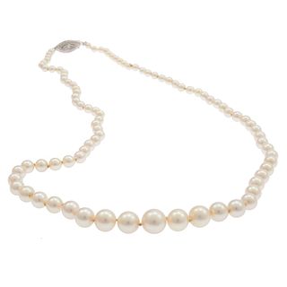Cultured Pearl, Diamond, 14k Necklace