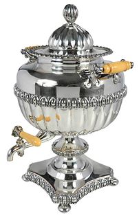 English Silver Plate Hot Water Urn
