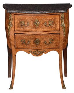 Louis XV Style Marquetry Inlaid Petit Commode