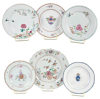Group of Six Chinese Export Porcelain Dishes