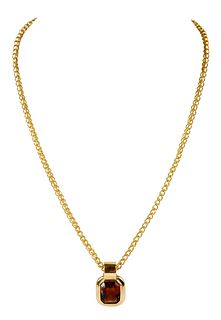 Gold Gemstone Necklace 