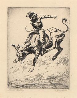 Olaf Wieghorst, Bull Riding, 1952