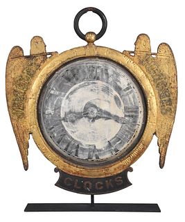 Gilt Painted Jewelry, Watch, and Clockmaker Trade Sign