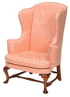 New England Queen Anne Walnut Easy Chair