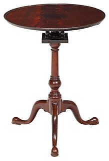 Philadelphia Chippendale Dish Top Candlestand