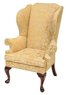 Rare Philadelphia Queen Anne Walnut Easy Chair