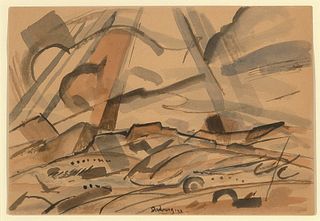 Andrew Dasburg, Untitled (New Mexico Landscape), 1933