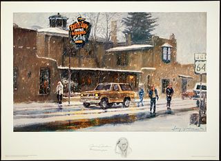 Jerry Jordan, Untitled (Taos Street in Winter), 1984