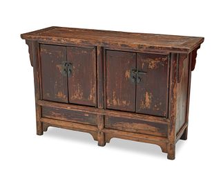 A Chinese elm sideboard