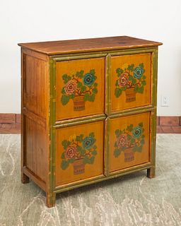 A Chinese-style painted wood cabinet