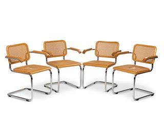 Four Marcel Breuer "Cesca" armchairs, for Knoll