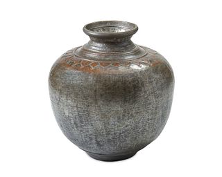A large Indian copper "poni ka ghada" storage jar