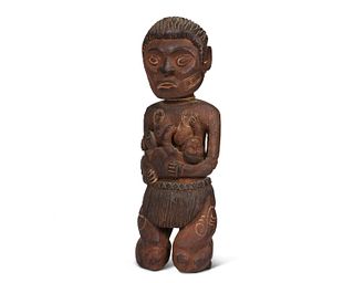 A Papua New Guinean carved wood figure, by Zacharias Waybenang