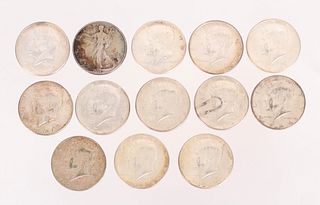 A Group of U.S. Silver Half Dollars