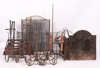 A Large Group Of Fireplace Accessories