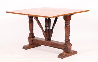 An Oak Trestle Table