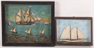 Two 19th Century Ship Dioramas