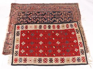 Post War Kilim & Antique Persian Village Rug/Carpet