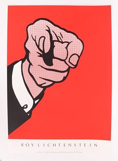 After Roy Lichtenstein, Pointing Finger