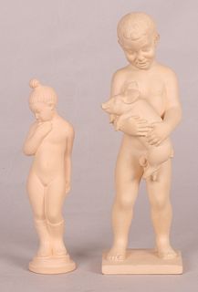 Svend Lindhart (1898 - 1989) Two Terracotta Figures
