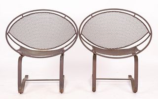 Pair Tempestini For Salterini Spring Chairs.