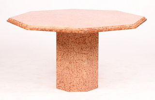 An Italian Rouge Marble Dining Table