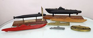 Seven Vintage Submarine Models