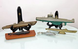 Five Vintage Submarine Model Grouping