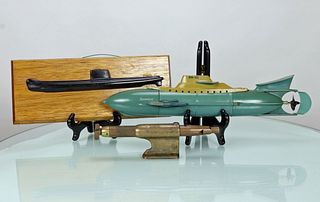 Three Vintage Submarine Model Grouping