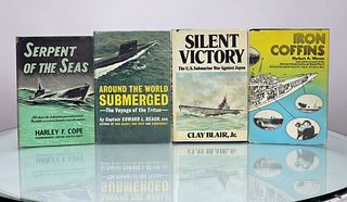4 Vintage Submarine Hardcover Book Grouping 1