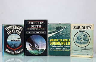 4 Vintage Submarine Hardcover Books Grouping 6