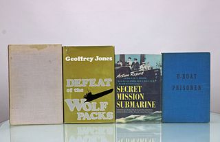 4 Vintage Submarine Hardcover Books Grouping 7