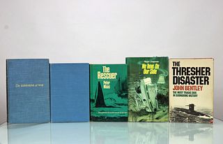 5 Vintage Submarine Hardcover Books Grouping 12