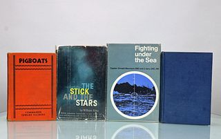 4 Vintage Submarine Hardcover Books Grouping 15