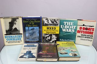 8 Vintage Submarine Hardcover Books Grouping 22