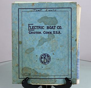 Original Electric Boat Co. WW2 Into 1960s Submarine Files