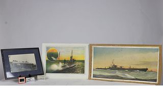 Grouping of 6 Vintage Submarine Ephemera Pieces