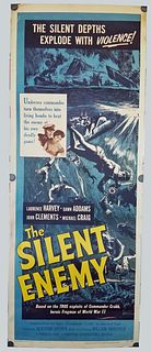 1959 The Silent Enemy Submarine Movie Poster