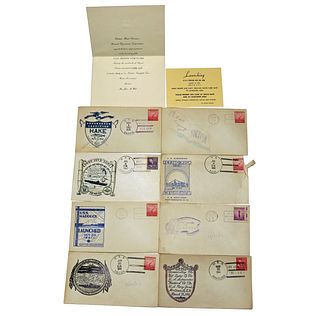 8 WW2 Submarine Keel & Launch Envelopes & 1 Invite