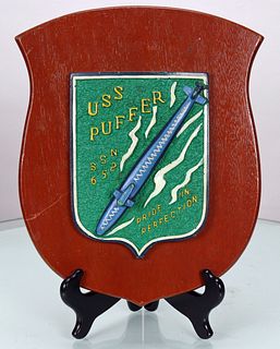 USS Puffer SSN 652 Submarine Painted Plaque