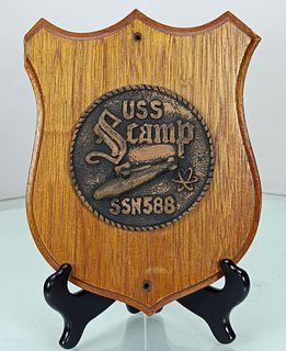 USS Scamp SSN 588 Submarine Plaque