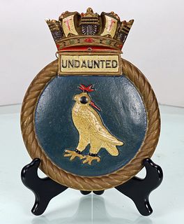 Royal Navy Submarine HMS Undaunted Plaque