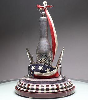 Original USS Squalus Silver 1938 Launch Day Christening Bottle Cage