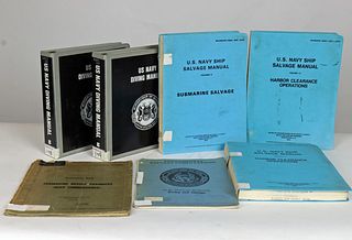 Six US Navy Dive Manuals & Submarine Rescue Chambers Book