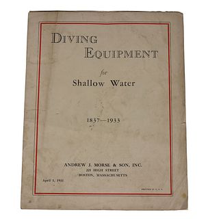 Original 1933 A.J. Morse Shallow Water Diving Catalog