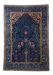 Antique Tehran Rug, 4’5” x 6’7”