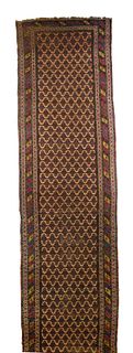 Antique Kurdish Long Rug, 3’8” x 15’2”