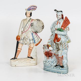 Two Large Staffordshire Figures