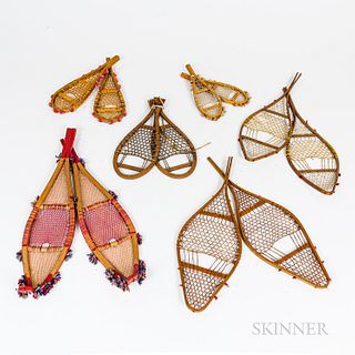 Six Pairs of Miniature Snowshoes